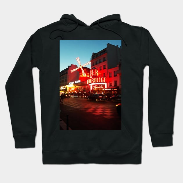 Moulin Rouge in Paris Hoodie by OLHADARCHUKART